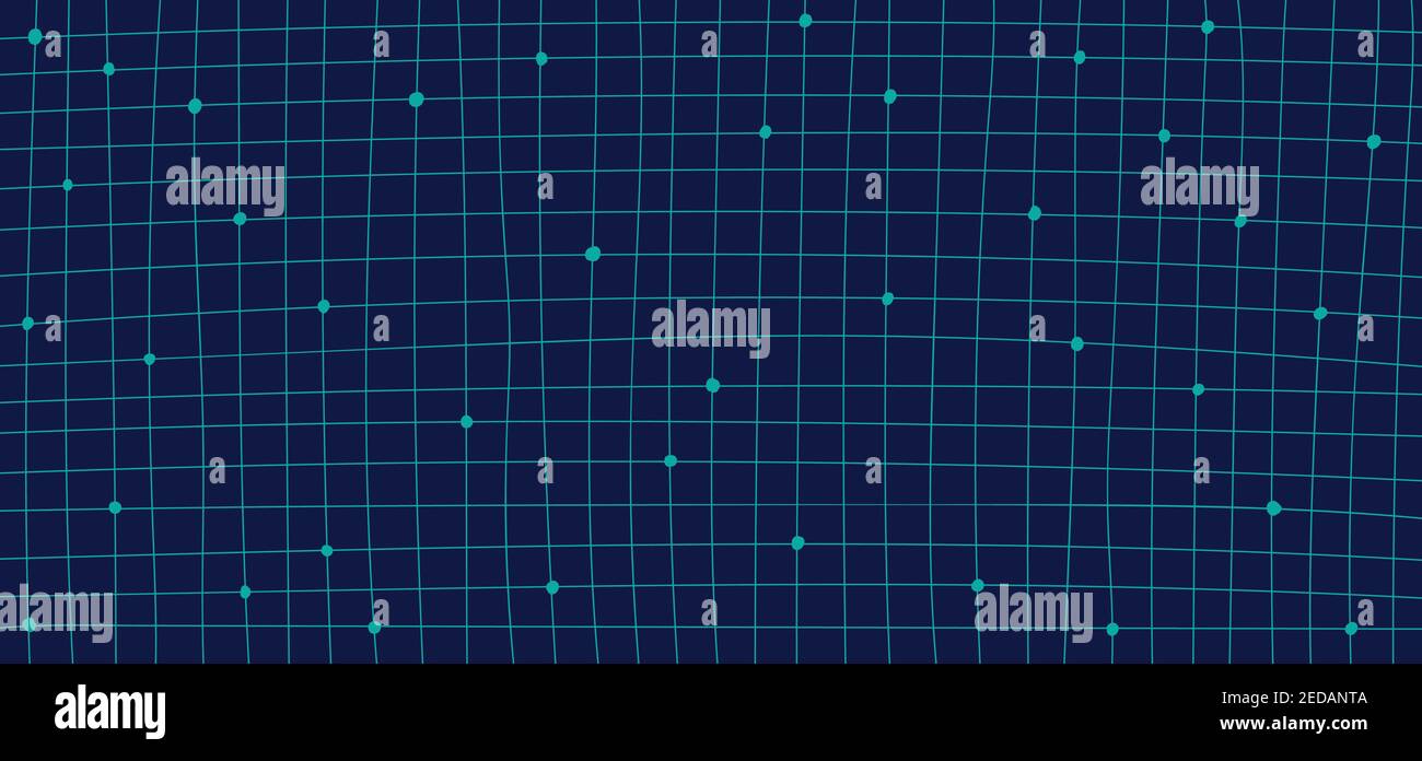 Abstrakte minimale blaue Linie der Zeichnung quadratische Muster Design-Vorlage. Überlappung für Handzeichnung 80s Hintergrund. Illustration Vektor Stock Vektor