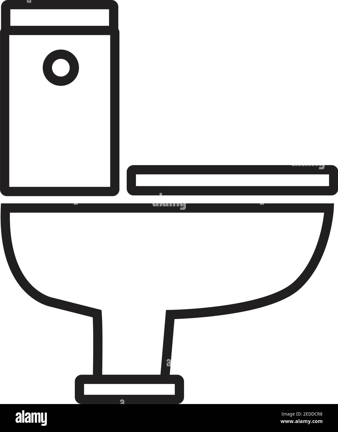 Toilettenlinie Symbol Vektor-Illustration isoliert auf weißem Hintergrund eps 10 Stock Vektor