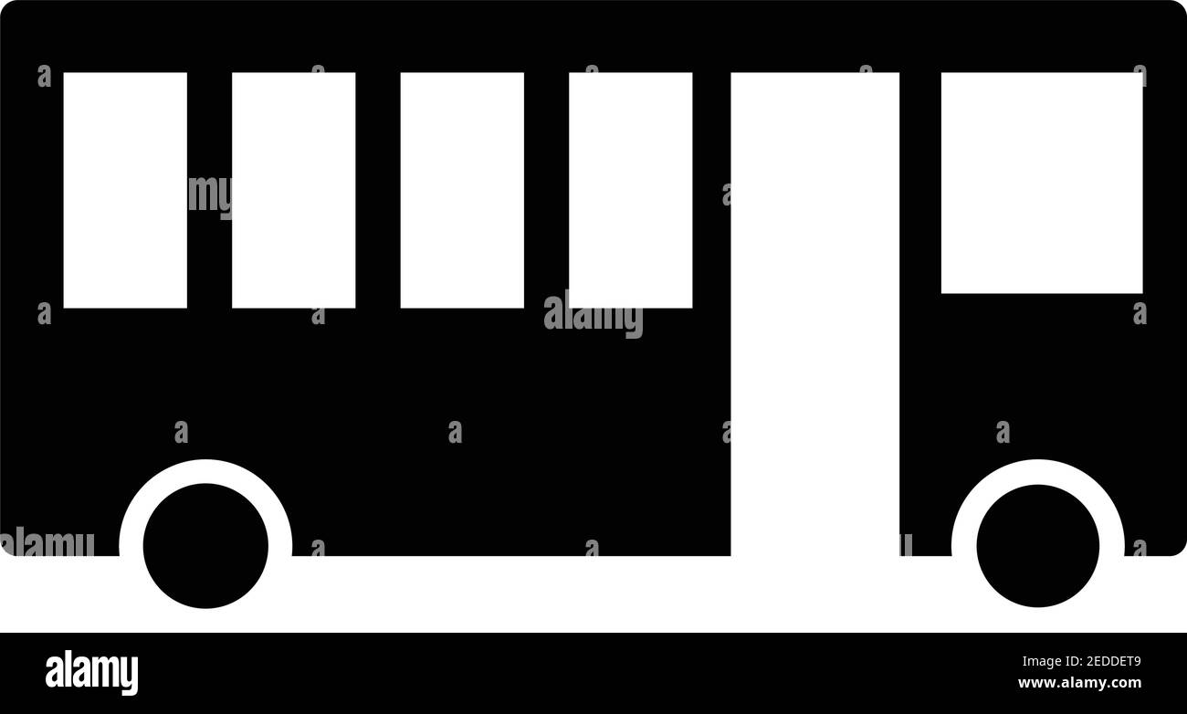 Bus Vektor Symbol Illustration Piktogramm isoliert auf weiß Stock Vektor