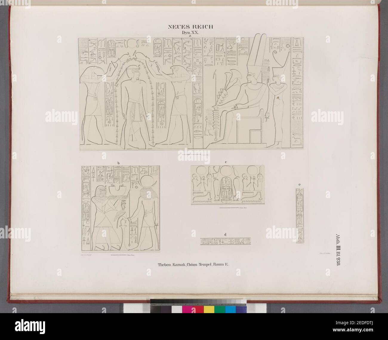 Neues Reich. Dynastie XX. Theben (Theben). Karnak, Chôns (Khonsu)-Tempel, Raum E Stockfoto