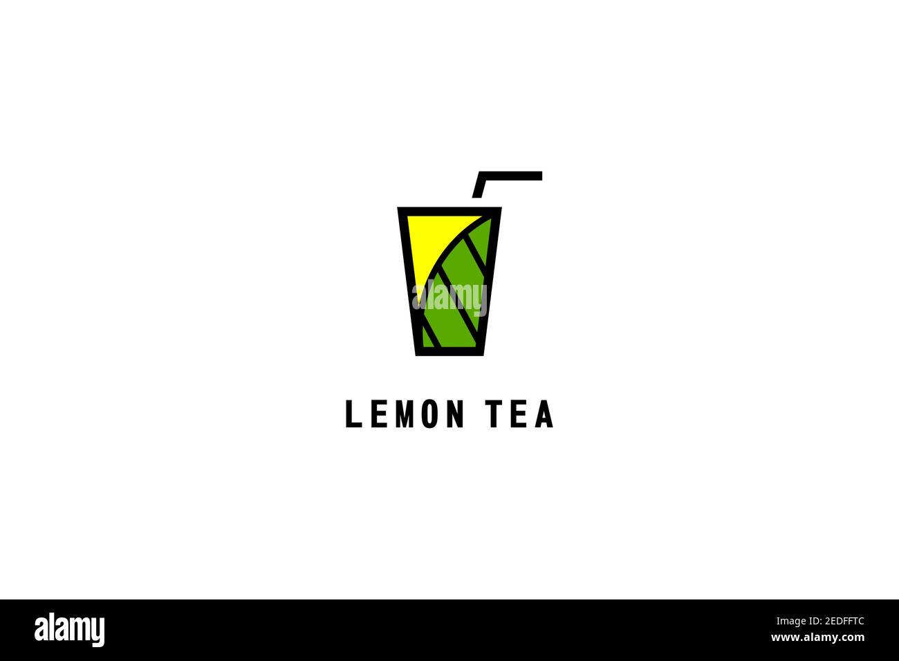 Logo für Zitronentee. Stock Vektor