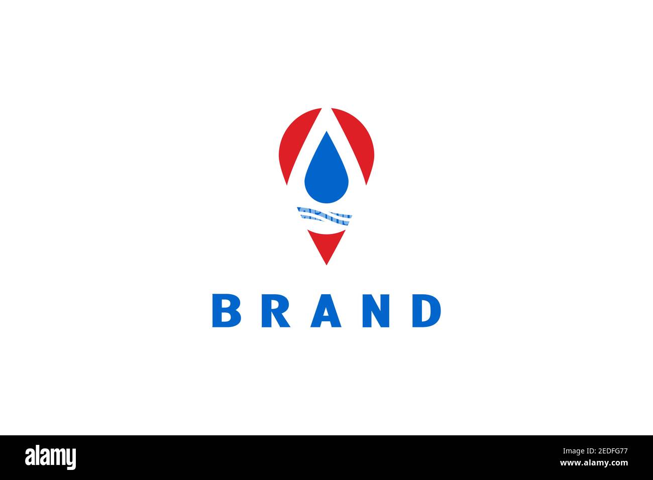 Pure Water Pointer Logo Stock Vektor