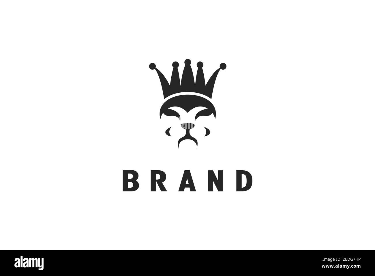 Cat King-Logo Stock Vektor