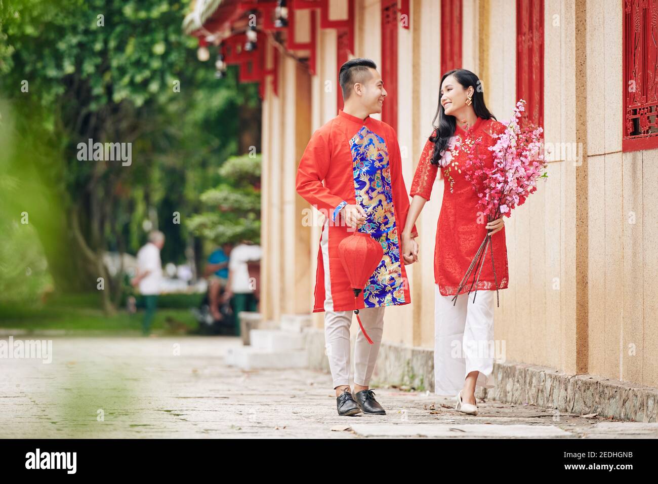 Vietnamesischer Freund und Freundin Stockfoto