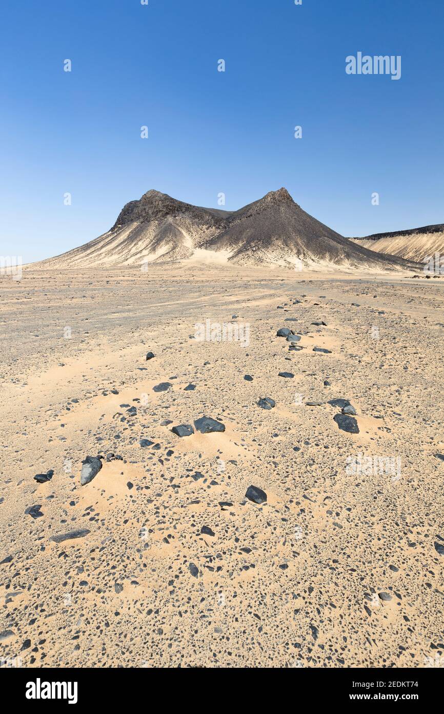 Schwarze Wüste, westliche libysche Wüste, Ägypten Stockfoto