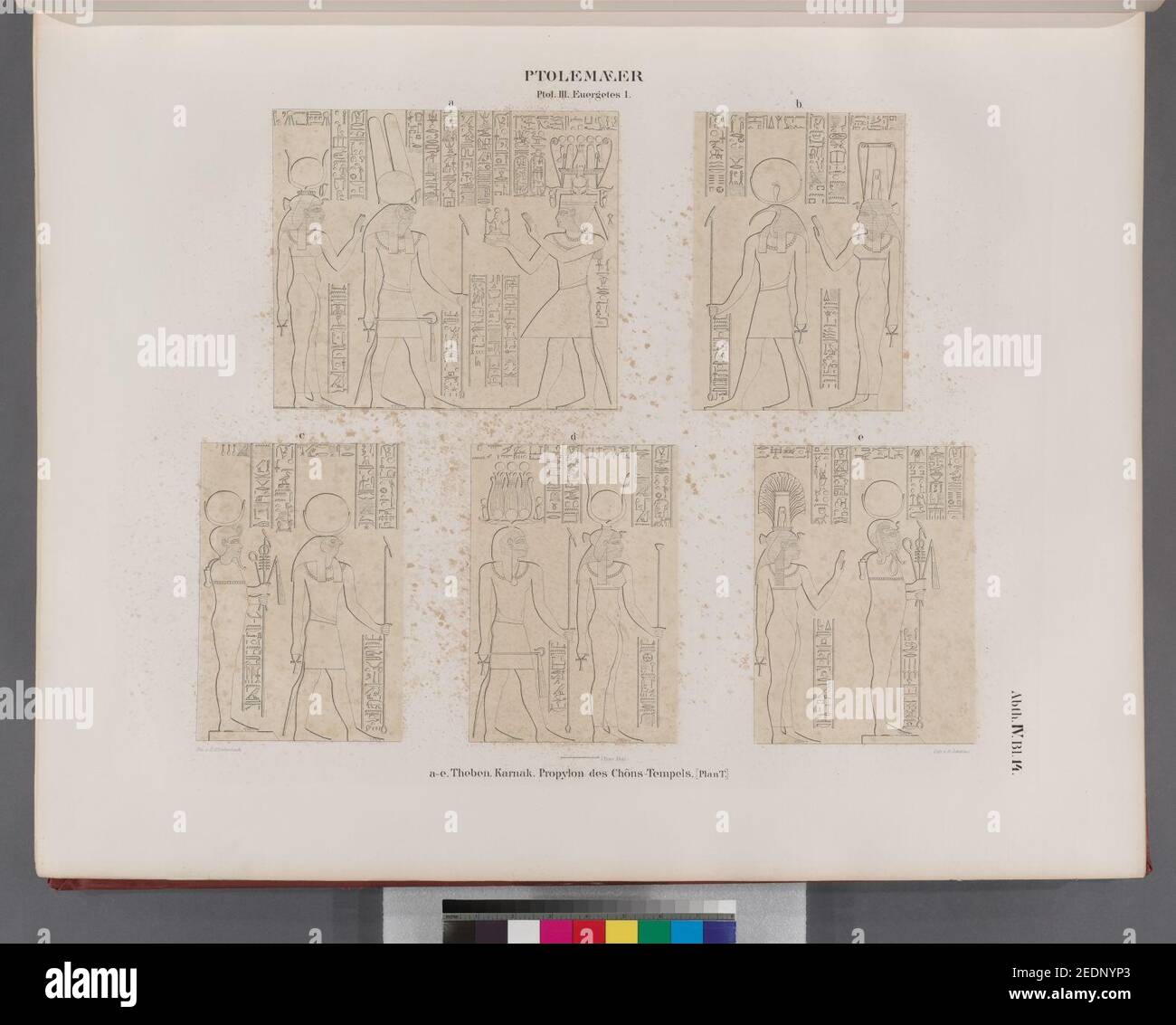 Ptolemaeer. Ptol. III Euergetes I. A-e.Theben (Theben). Karnak. Propylon des Chôns (Khonsu)-Tempels. (Plan T) Stockfoto
