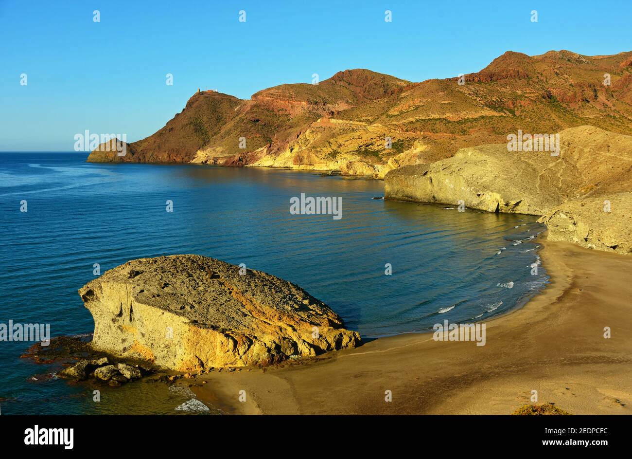 Strand von Monsul, San José, Spanien, Andalusien, Parque Natural de Cabo de Gata-Nijar Stockfoto