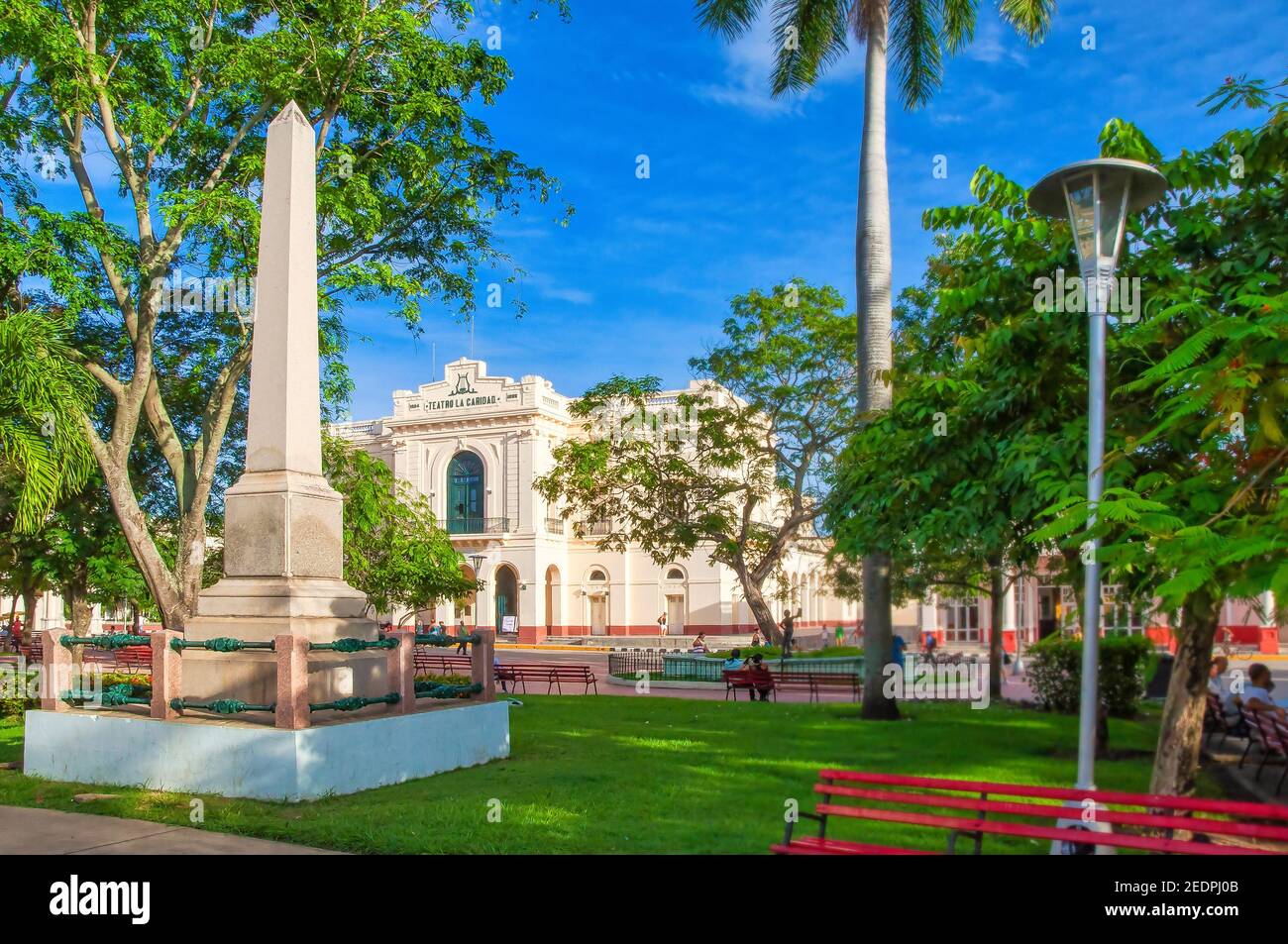 Pater Conyedo Monument, Santa Clara, Kuba Stockfoto