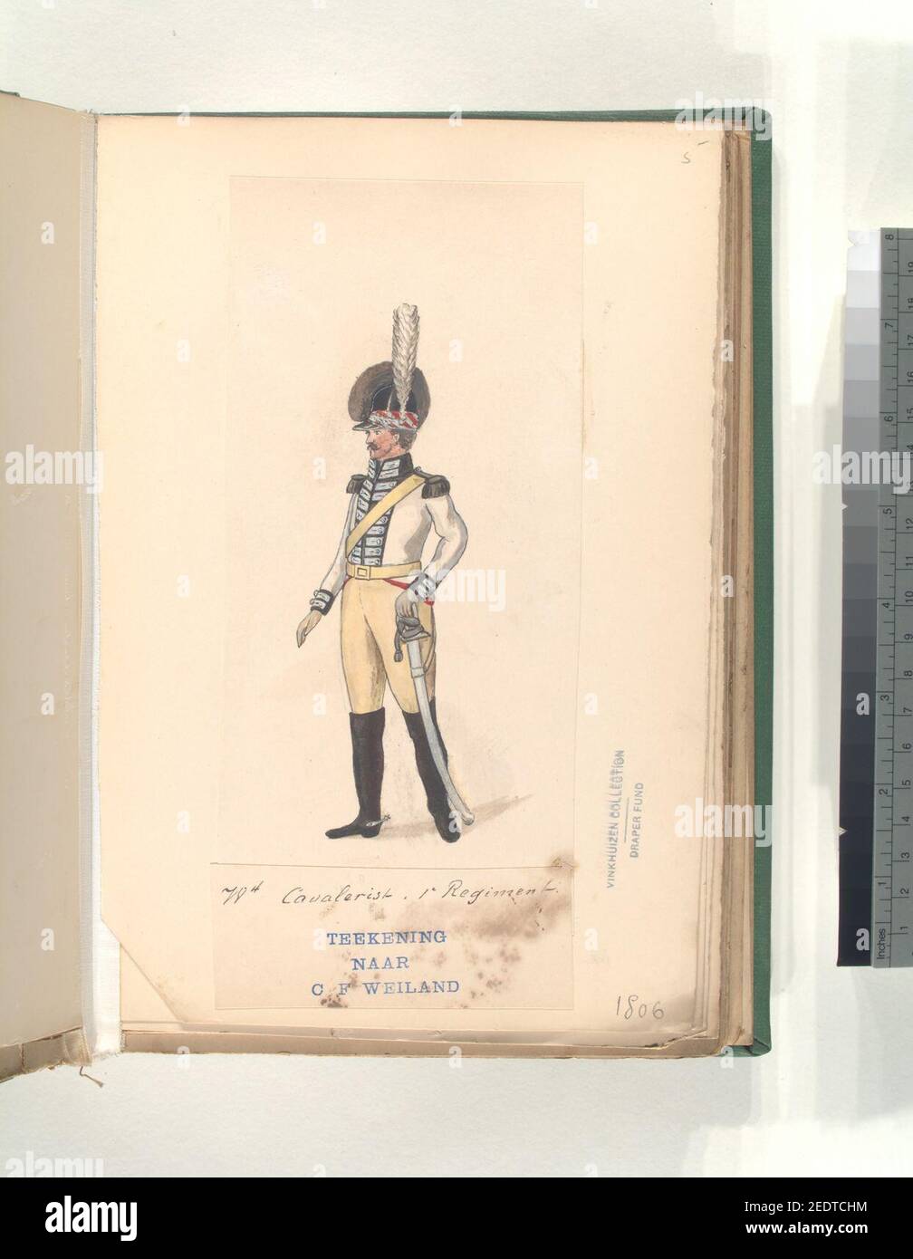 W4 Kavalerist, 1 Regiment. Teekening naar C. F. Weiland. 1806 Stockfoto