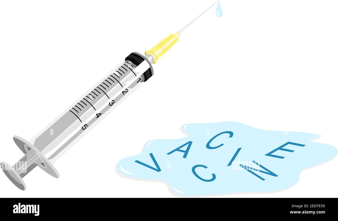 Impfspritze - Coronavirus COVID-19 Pandemie Stock Vektor