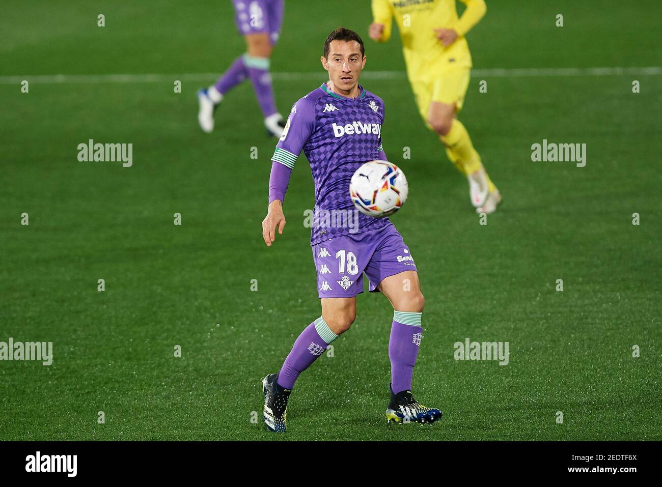 Andres Guardado von Real Betis während der spanischen Meisterschaft La Liga Fußball mach zwischen Villarreal und Real Betis am 14. Februar 2021 im Estadio Ciutat de la Ceramica in Vila-real, Spanien - Foto Maria Jose Segovia/Spanien DPPI/DPPI/LiveMedia/Sipa USA Kredit: SIPA USA/Alamy Live News Stockfoto