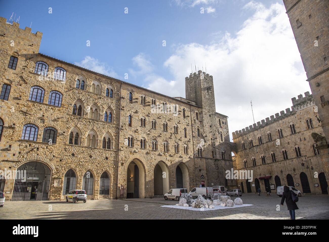 Volterra: Palazzo Pretorio Stockfoto