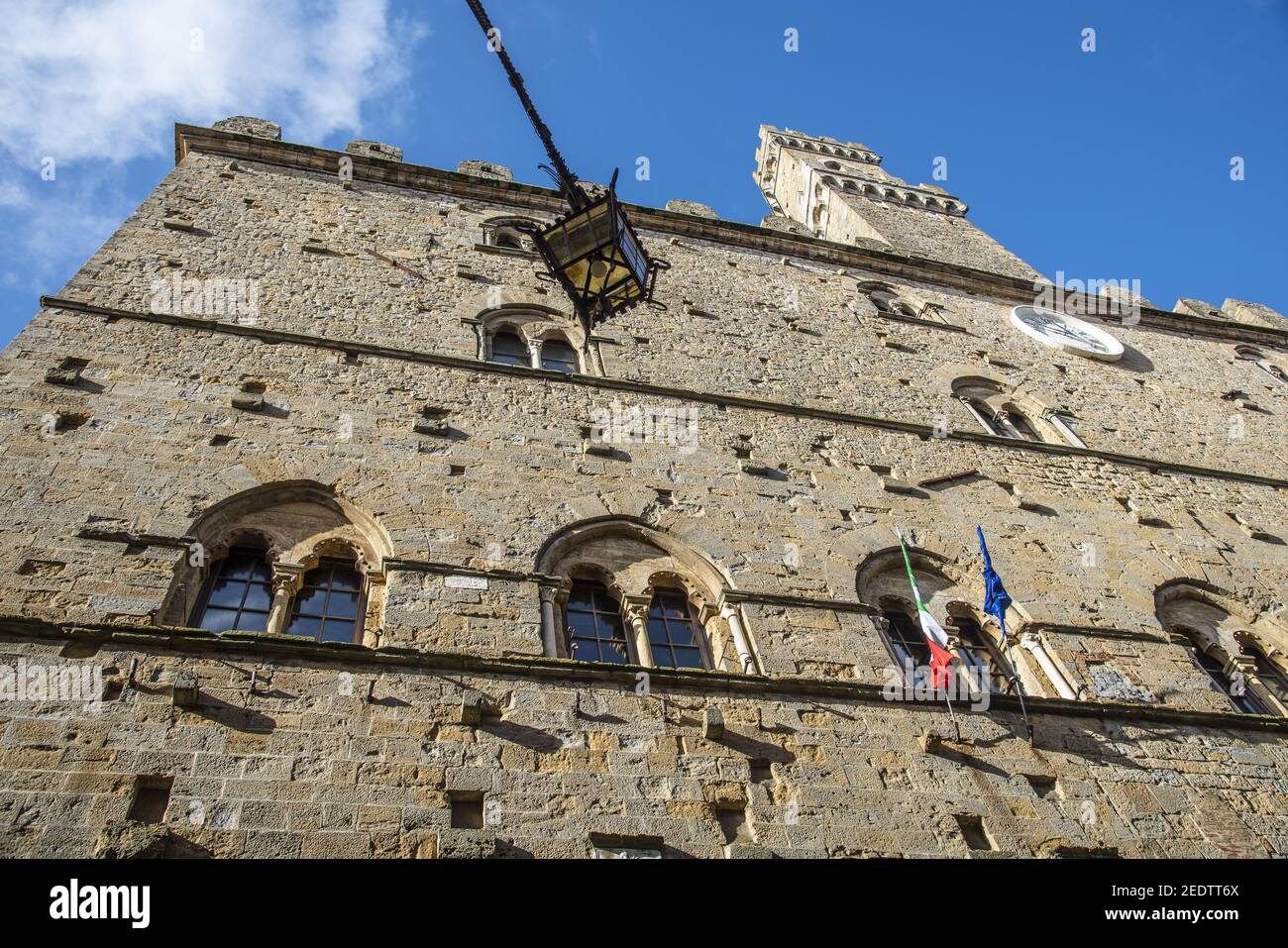 Volterra: Facciata del Palazzo dei Priori Stockfoto