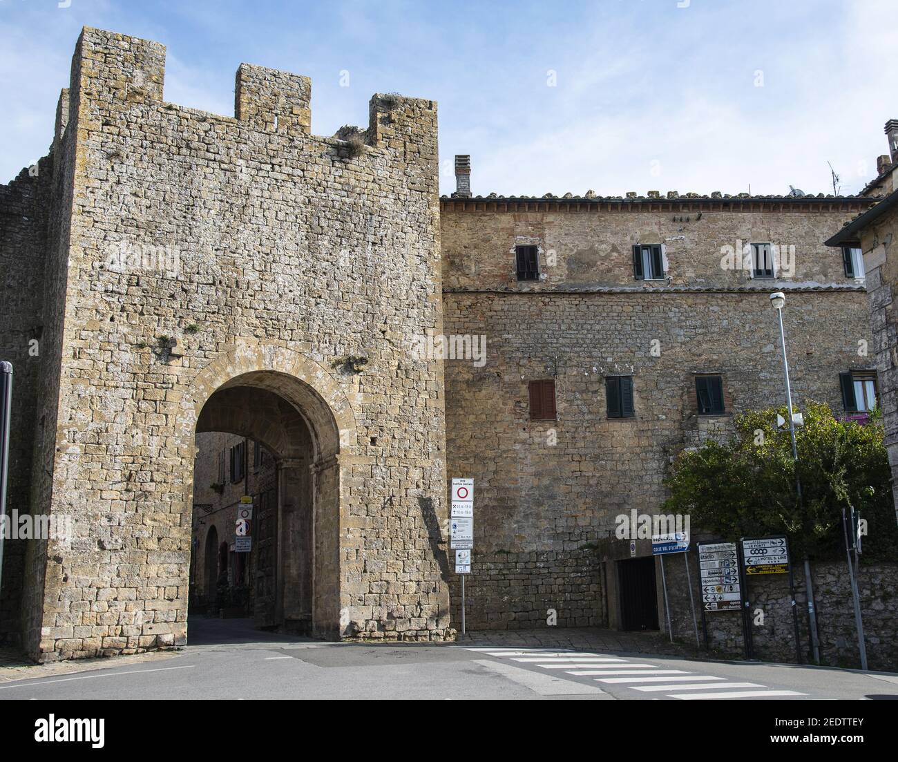 Volterra: Porta San Francesco Stockfoto