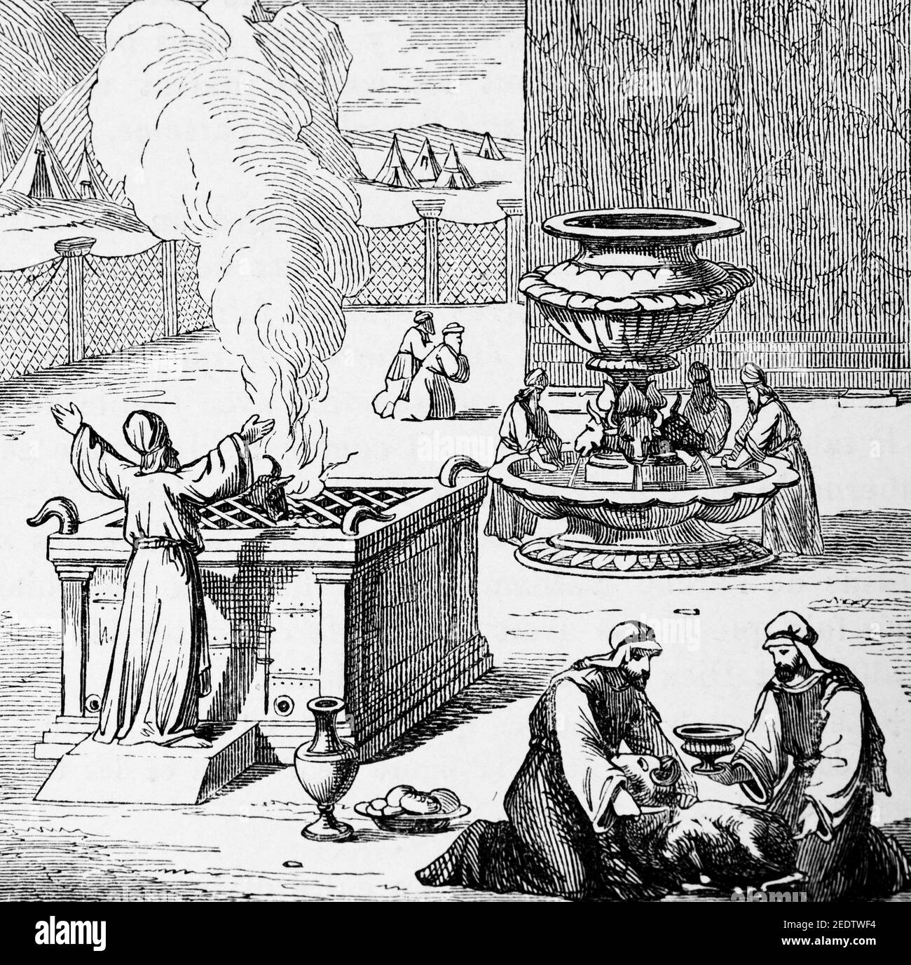 Altes Testament, Historische bibel Histoire Biblique de L´Ancien Testament, Fribourg, 1891 Stockfoto