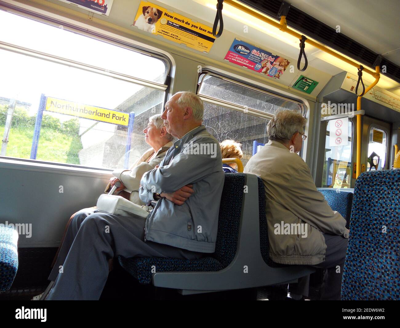 An Bord Tyne und tragen U-Bahn-Wagen am 21st. Mai 2010 Stockfoto
