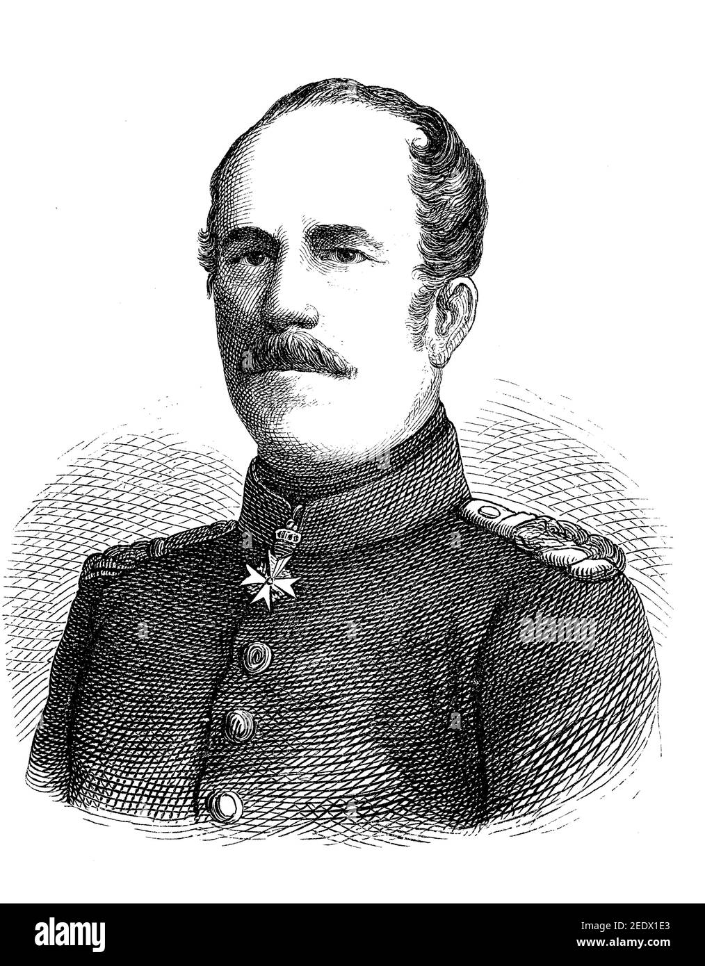 Karl Eberhard Herwarth von Bittenfeld, 4. September 1796 - 2. September 1884, preußischer Feldmarschall-General / Karl Eberhard Herwarth von Bittenfeld, 4. 1796. - 2. September. September 1884, ein preußischer Generalfeldmarschall, Historisch, historisch, digital verbesserte Reproduktion eines Originals aus dem 19th. Jahrhundert / digitale Produktion einer Originalvorlage aus dem 19. Jahrhundert, Stockfoto