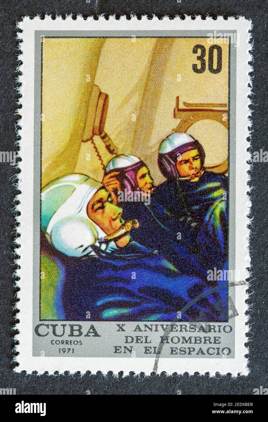 Alte kubanische Briefmarken Stockfoto