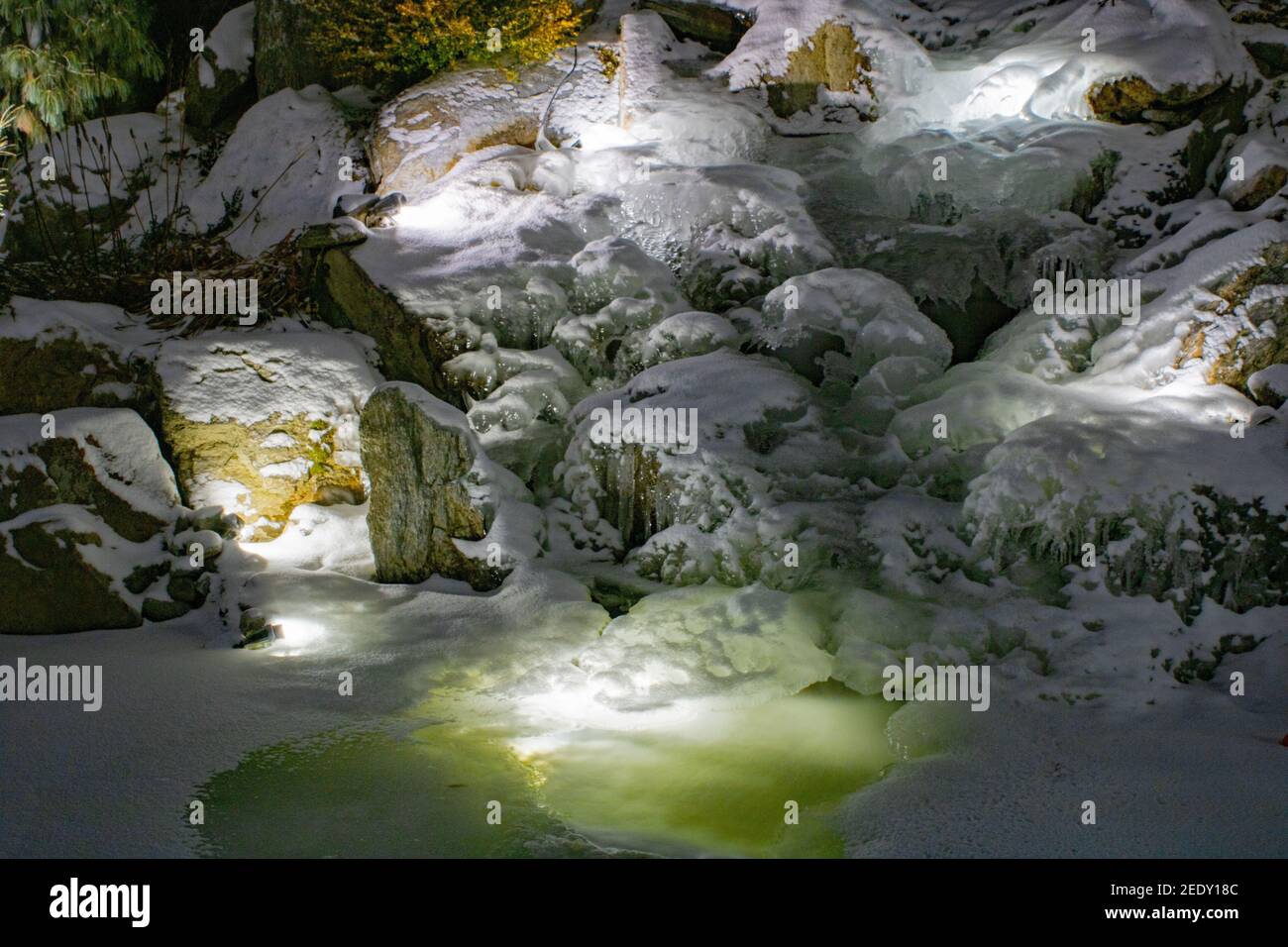 Gefrorenes Wasser Stockfoto