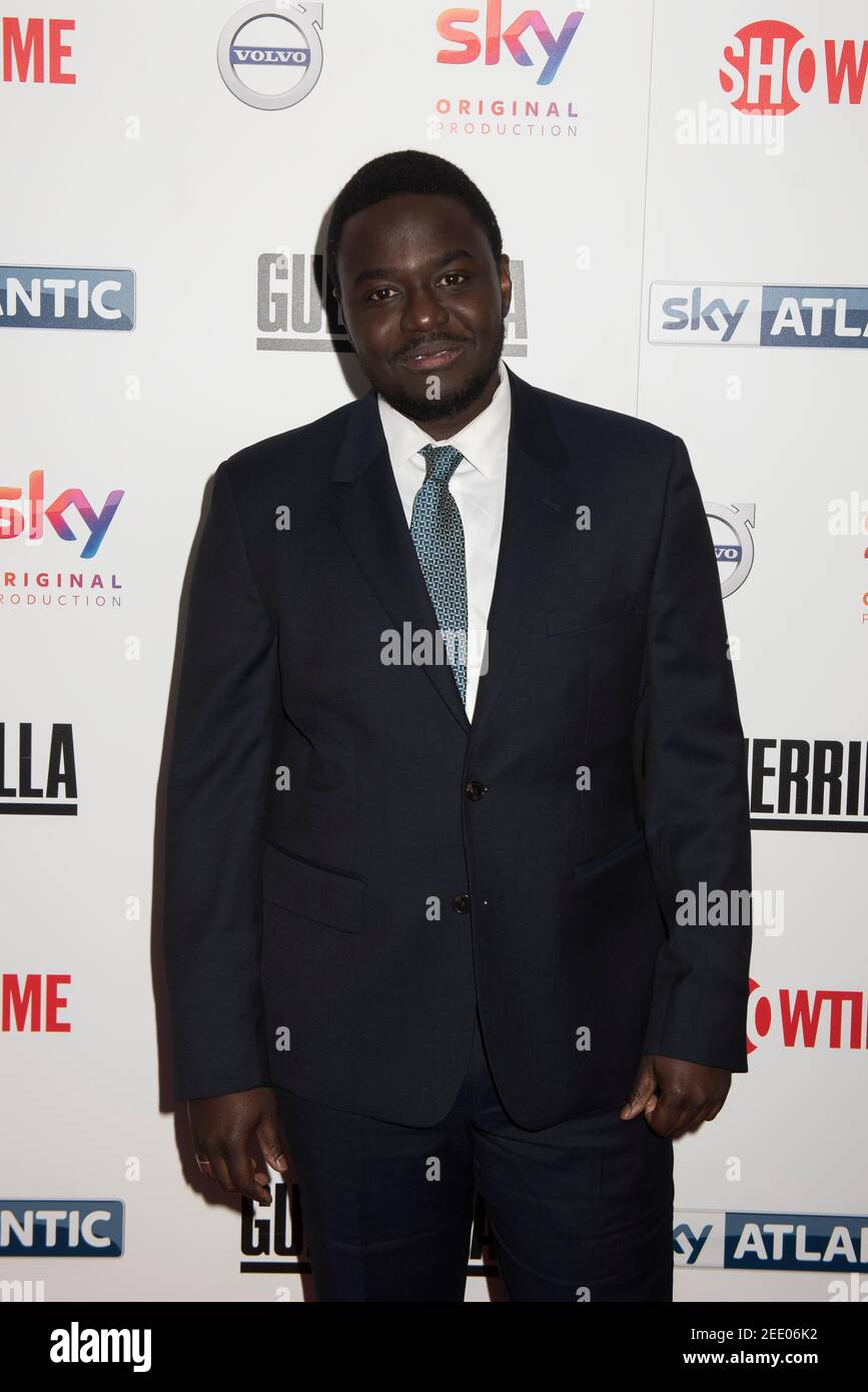 Babou Ceesay kommt bei der Guerilla UK Premiere von Sky Atlantic im Curzon, Bloomsbury, London an. Bilddatum: Donnerstag, 6th. April 2017. Bildnachweis sollte lauten: © DavidJensen Stockfoto