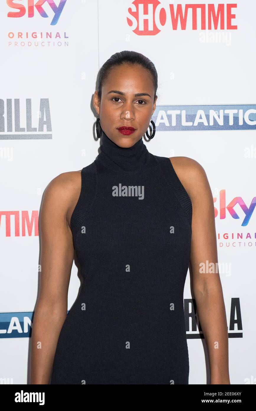 Zawe Ashton kommt bei der Guerilla UK-Premiere von Sky Atlantic im Curzon, Bloomsbury, London, an. Bilddatum: Donnerstag, 6th. April 2017. Bildnachweis sollte lauten: © DavidJensen Stockfoto