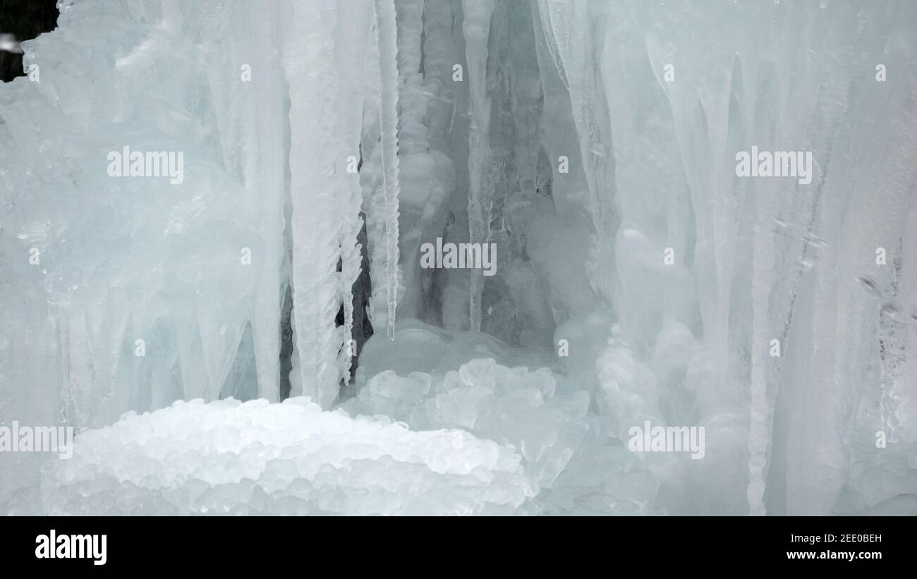 Gefrorene Brunnen Stockfoto