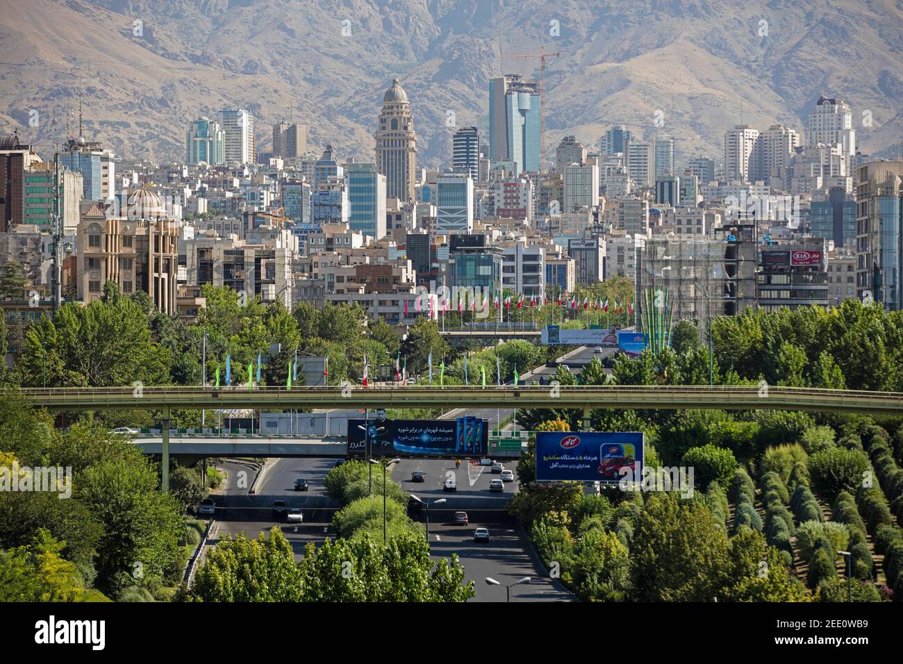 Schnellstraße zur Hauptstadt Teheran, Iran Stockfoto
