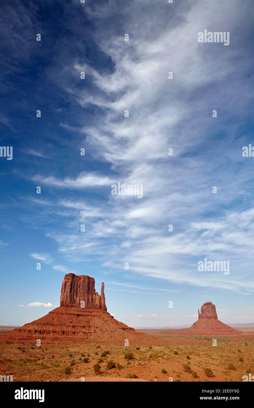 Monument Valley aus der Artist Point, Arizona, Vereinigte Staaten Stockfoto