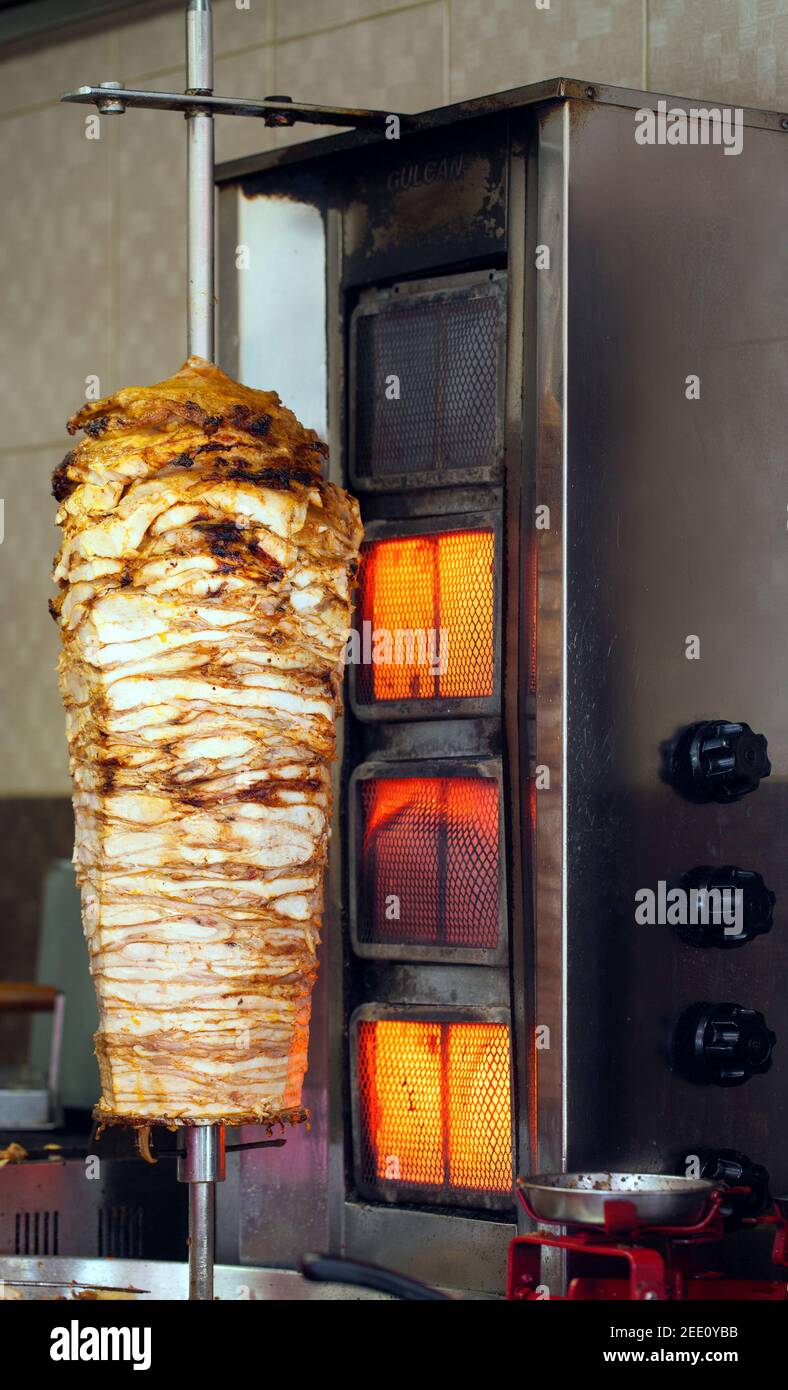 Türkisch Traditionelles Essen Delicious Döner Fleisch Foto Stockfoto