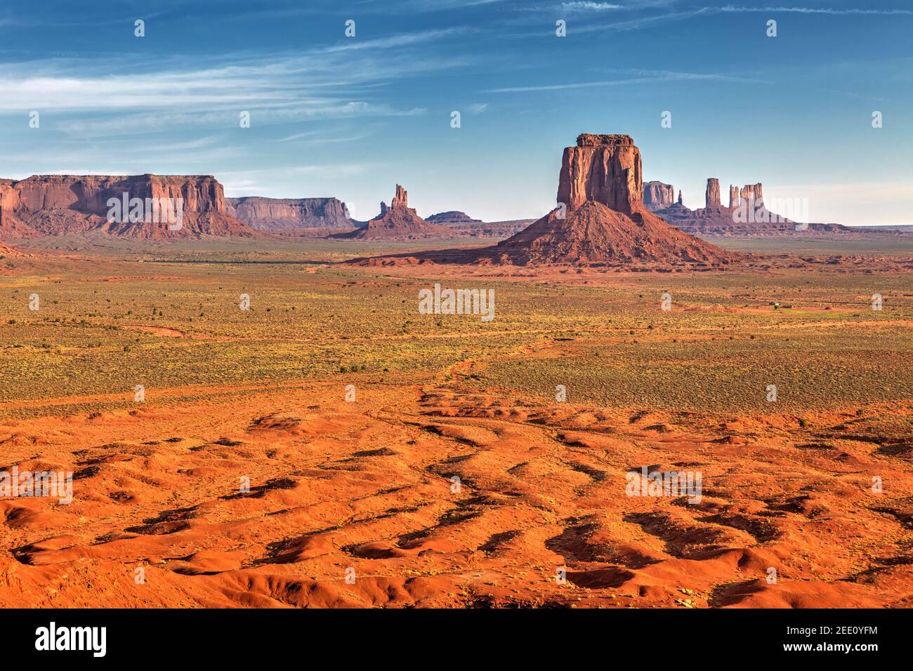 Monument Valley aus der Artist Point, Arizona, Vereinigte Staaten Stockfoto
