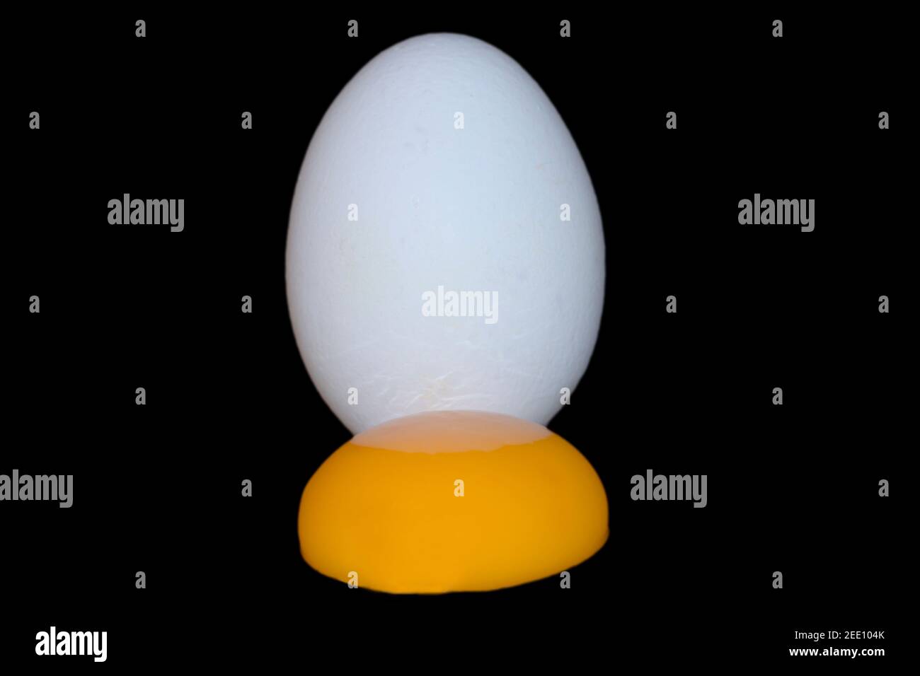 Hühnereier und Eigelb Stockfoto