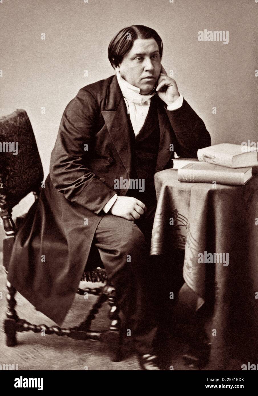 Charles Haddon (C.H.) Spurgeon (1834–1892), ein populärer und einflussreicher Baptistenminister und Pastor des Londoner Metropolitan Tabernacle, der als "Prinz der Prediger" bekannt ist, zeigt in seinen jüngeren Jahren, um 1860. Stockfoto