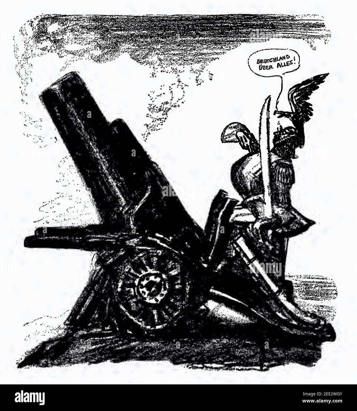 Vintage Boardman Robinson Cartoon über den Ersten Weltkrieg mit dem Titel Die Friedensbedingungen des Kaisers (1915) Stockfoto