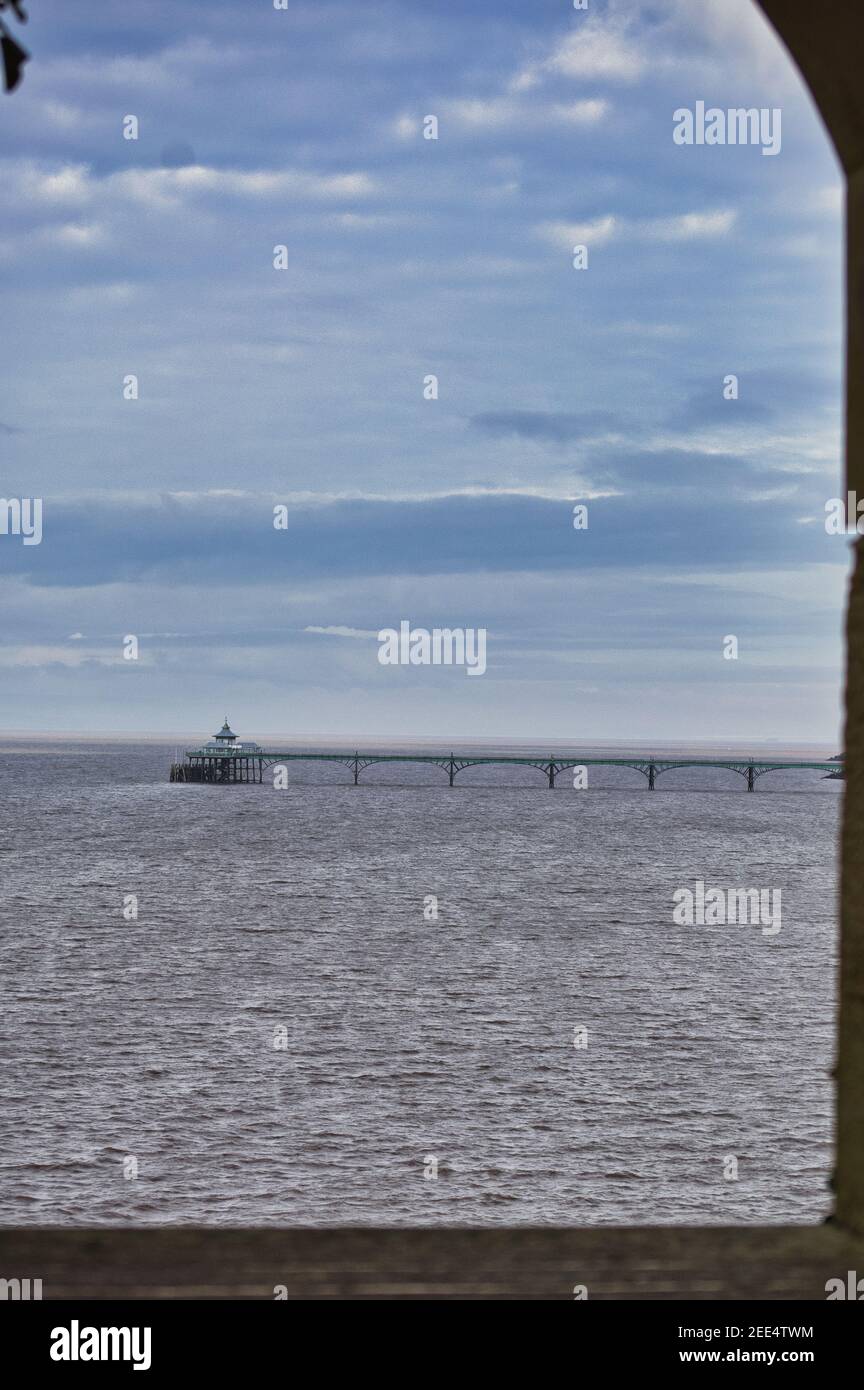 Clevedon Pier in England, Großbritannien Stockfoto