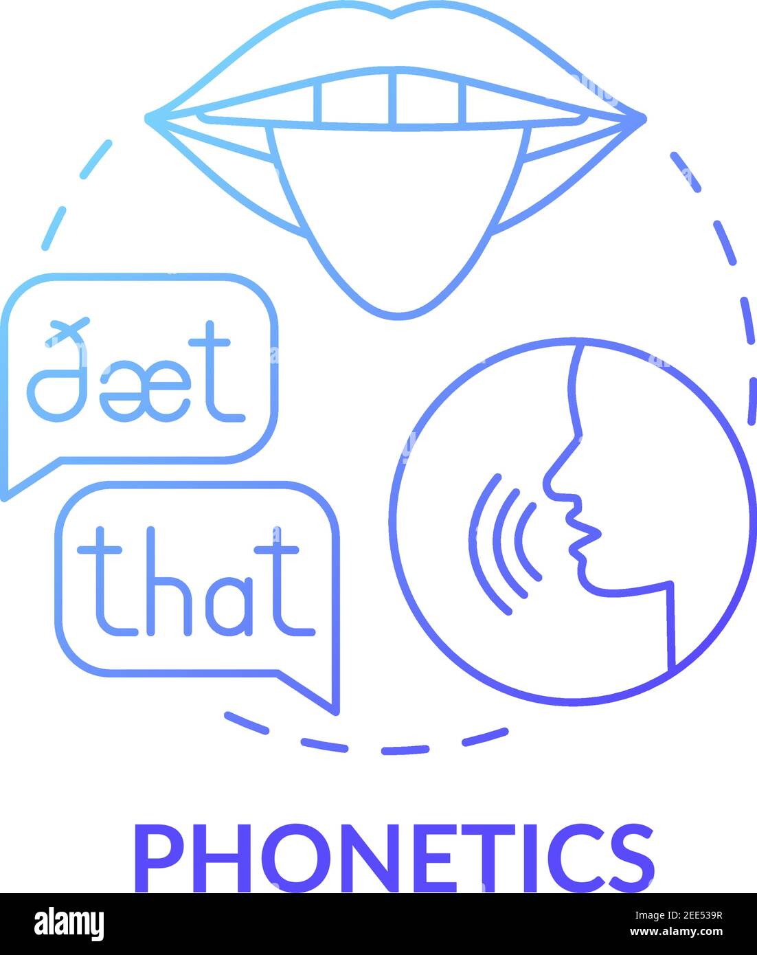 Symbol für phonetisches Konzept Stock Vektor