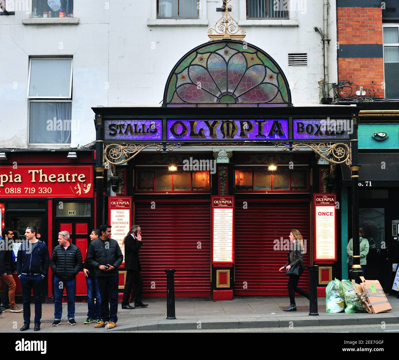 Dublin, Irland. Das Olympia Theater wurde 1878 von 1928 den Schauspielern Hilton Edwards und Michael MacLiammoir als beliebter Veranstaltungsort gegründet. Stockfoto