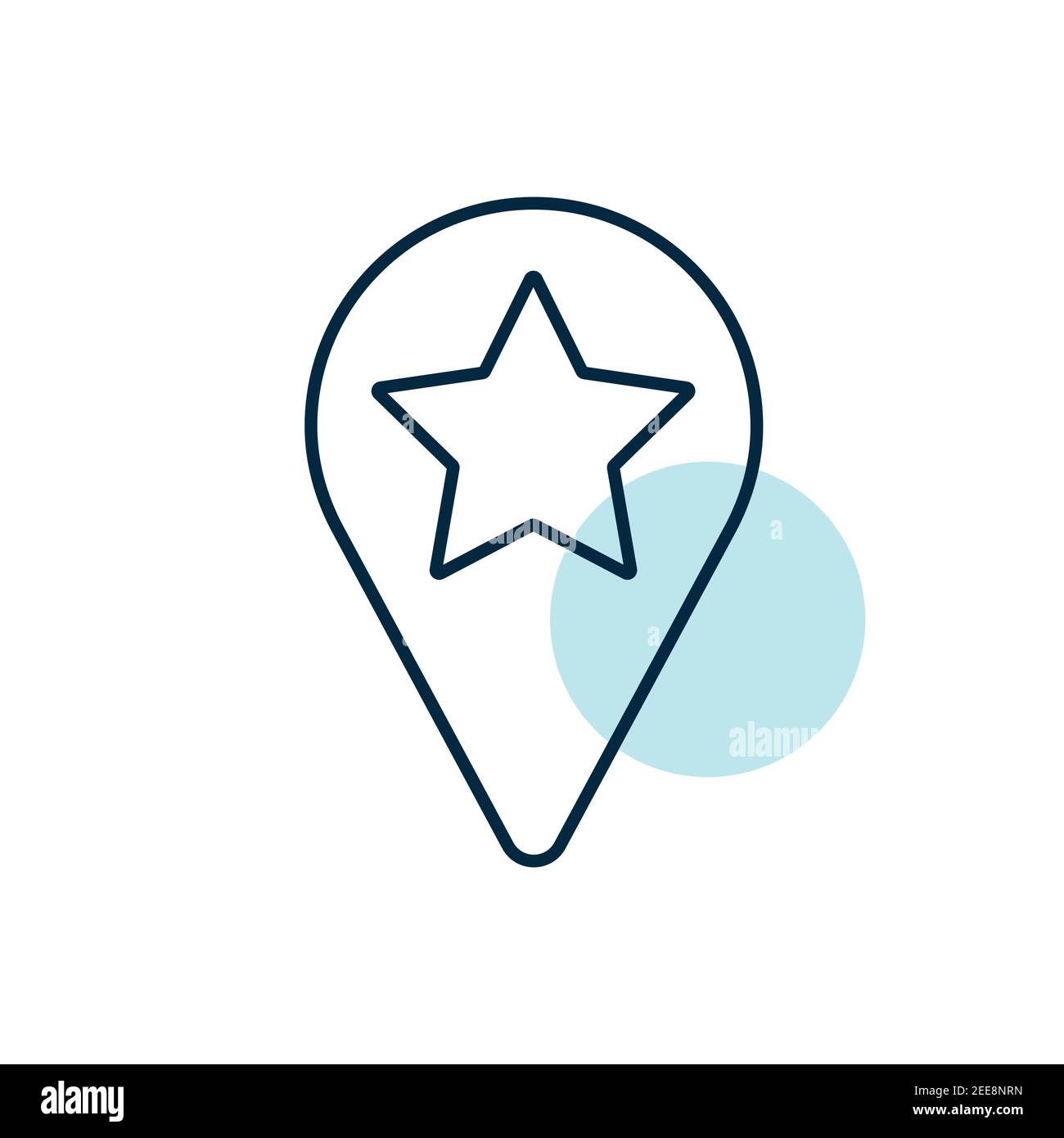Symbol für die bevorzugte Sternzuordnung. Kartenzeiger. Kartenmarkierungen. Navigationsschild. Graph Symbol für Reise-und Tourismus-Website und Apps Design, Logo, App, UI Stock Vektor