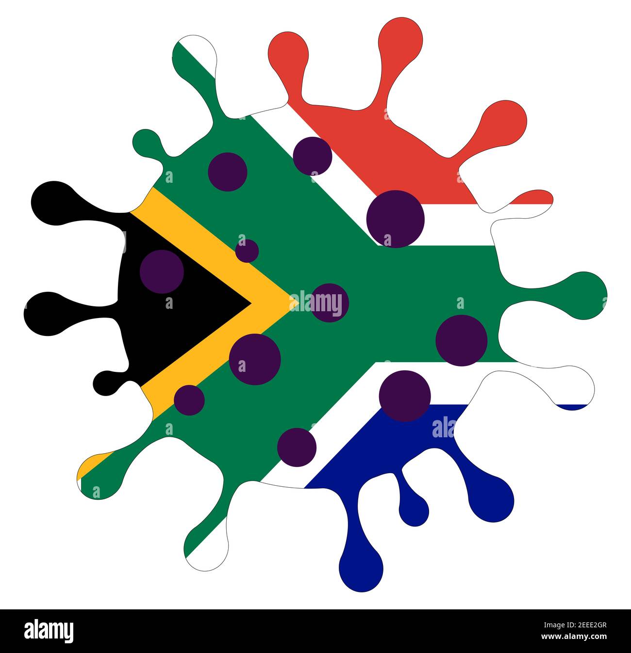Mutation des Coronavirus - covid-19 Stockfoto