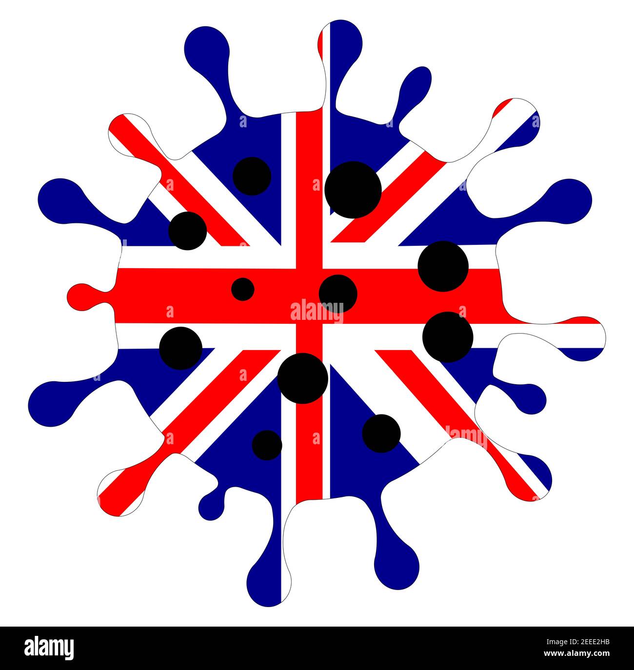 Britische Mutation des Coronavirus - covid-19 Stockfoto