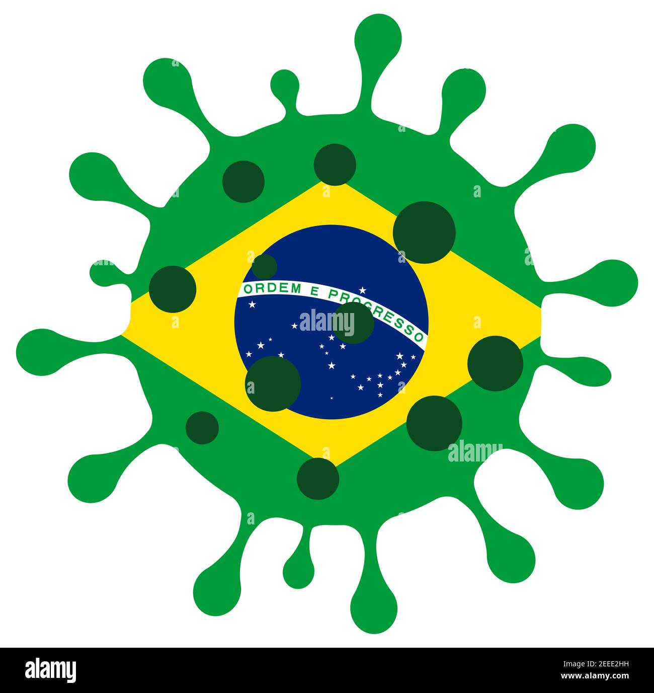 Brasilianische Mutation des Coronavirus - covid-19 Stockfoto