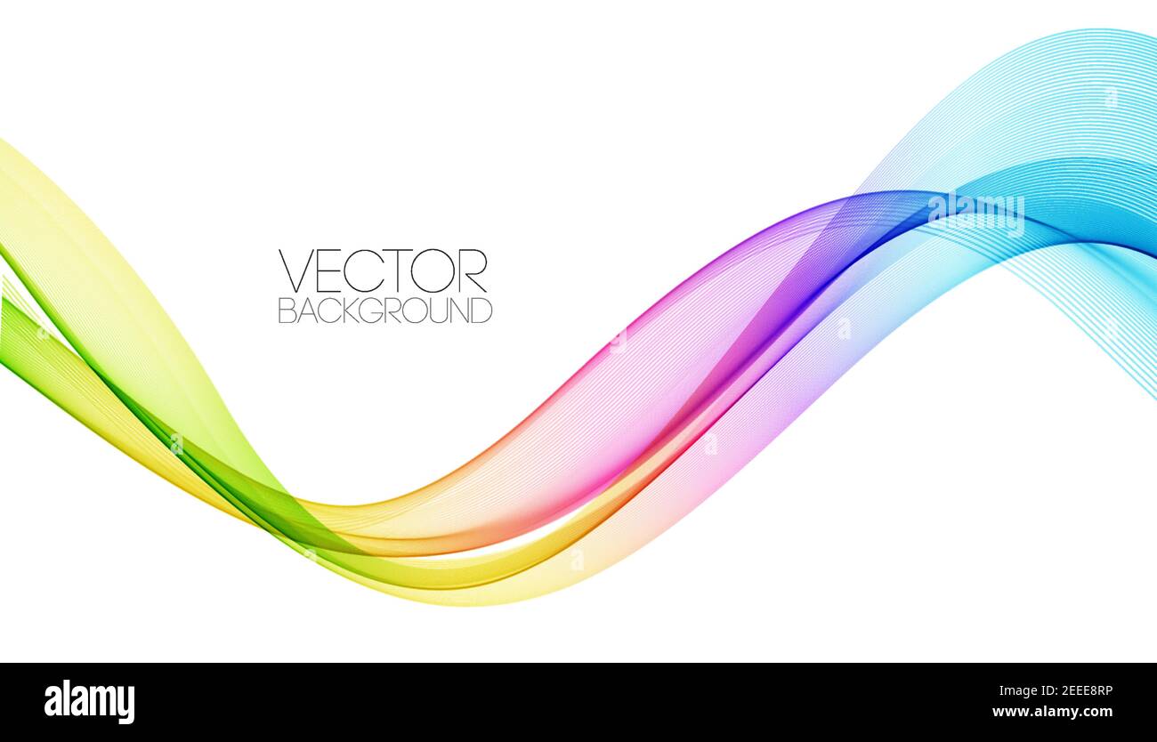 Abstrakt glänzende Farbspektrum Wellendesign Element Stock Vektor