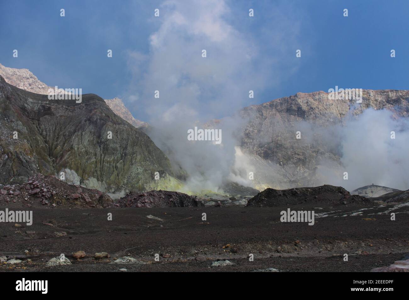 Caldera of Volcanic White Island/ Whakaari -Neuseeland Stockfoto