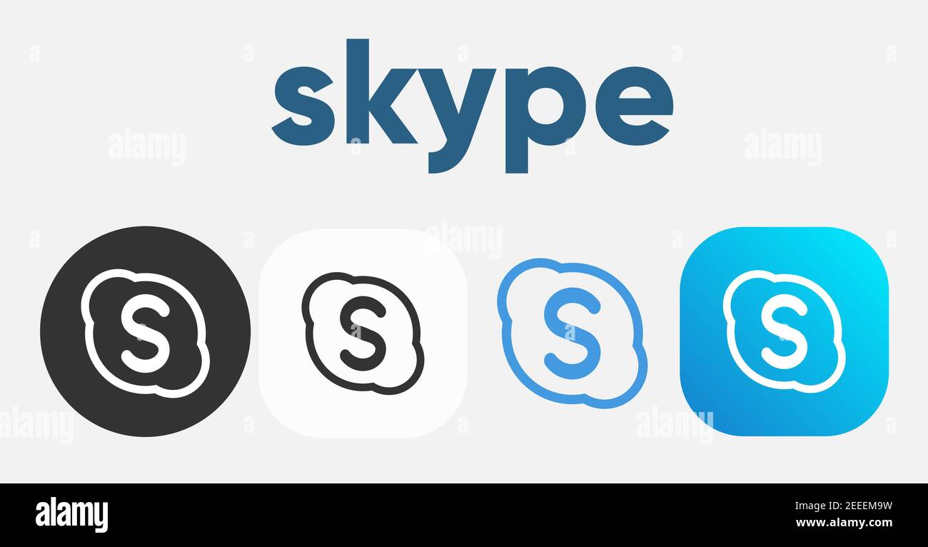 Skype-Symbolvektor. Skype-Logo Vektor Illustration. Stock Vektor