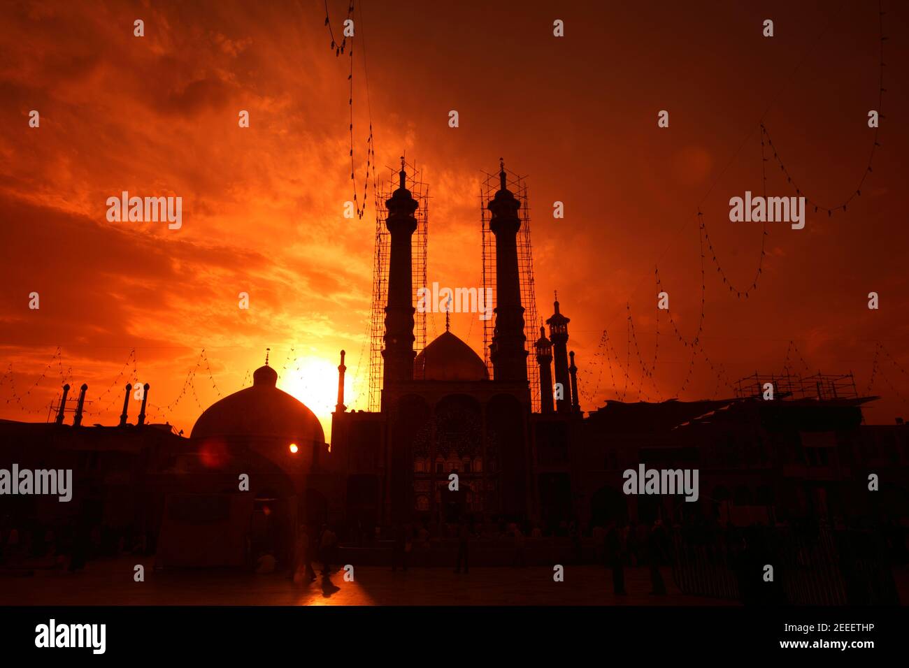 Das Heiligtum von Fatima al-Masumeh, Qom, Iran Stockfoto