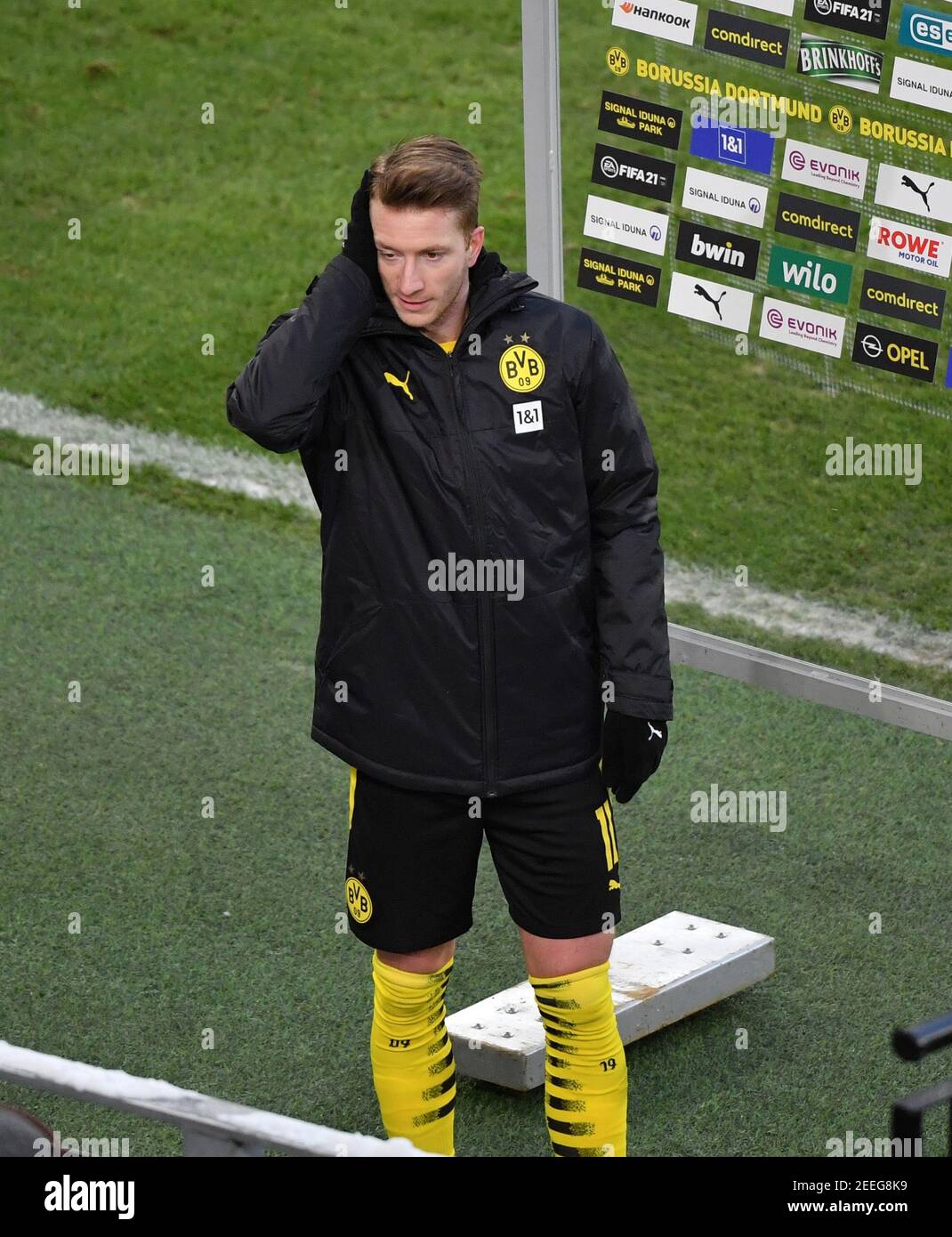 Marco REUS (DO), enttäuscht, enttäuscht, Enttäuschung, Enttäuschung Fußball 1. Bundesliga, Spieltag 21st, Borussia Dortmund (DO) - TSG 1899 Hoffenheim (1899) 2: 2, am 19. September 2020 in Dortmund. Foto: Maik Hoelter/TEAM2sportphoto/Pool via FOTOAGENTUR Sven Simon # die DFL-Bestimmungen verbieten die Verwendung von Fotografien als Bildsequenzen und/oder quasi-Video # nur zur redaktionellen Verwendung # Nationale und Internationale Nachrichtenagenturen WELTWEIT zur Nutzung Stockfoto