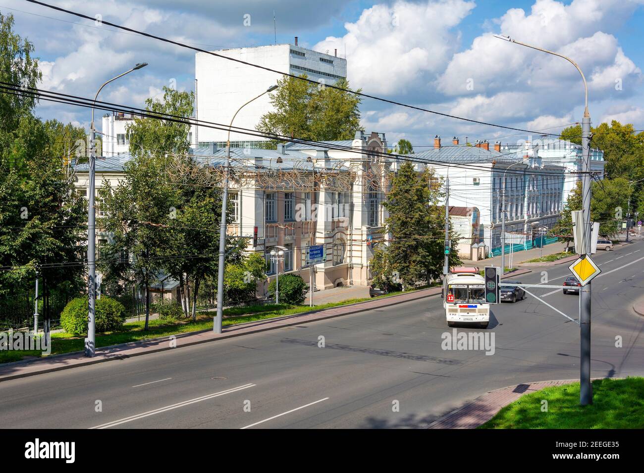 Tomsk, Blick auf Lenin Avenue gibt es eine zentrale Straße der Stadt Stockfoto