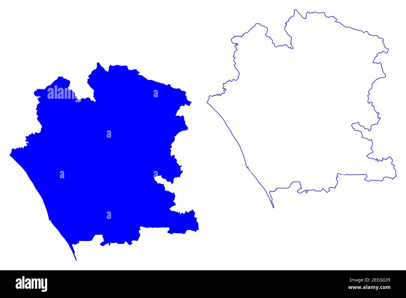 Provinz Caserta (Italien, Italienische Republik, Region Kampanien) Karte Vektorgrafik, Skizze Provinz Caserta Karte Stock Vektor