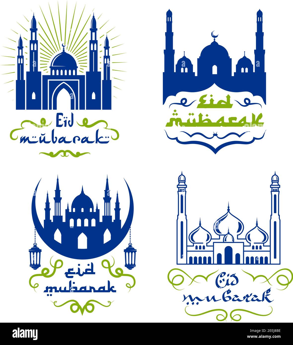 Islam ramadan muslimische symbole set vektor religion rahmen form eid  mubarak moschee dekoration ornament kareem kalligraphie islam ramadan  muslimische glyphe piktogramm illustrationen