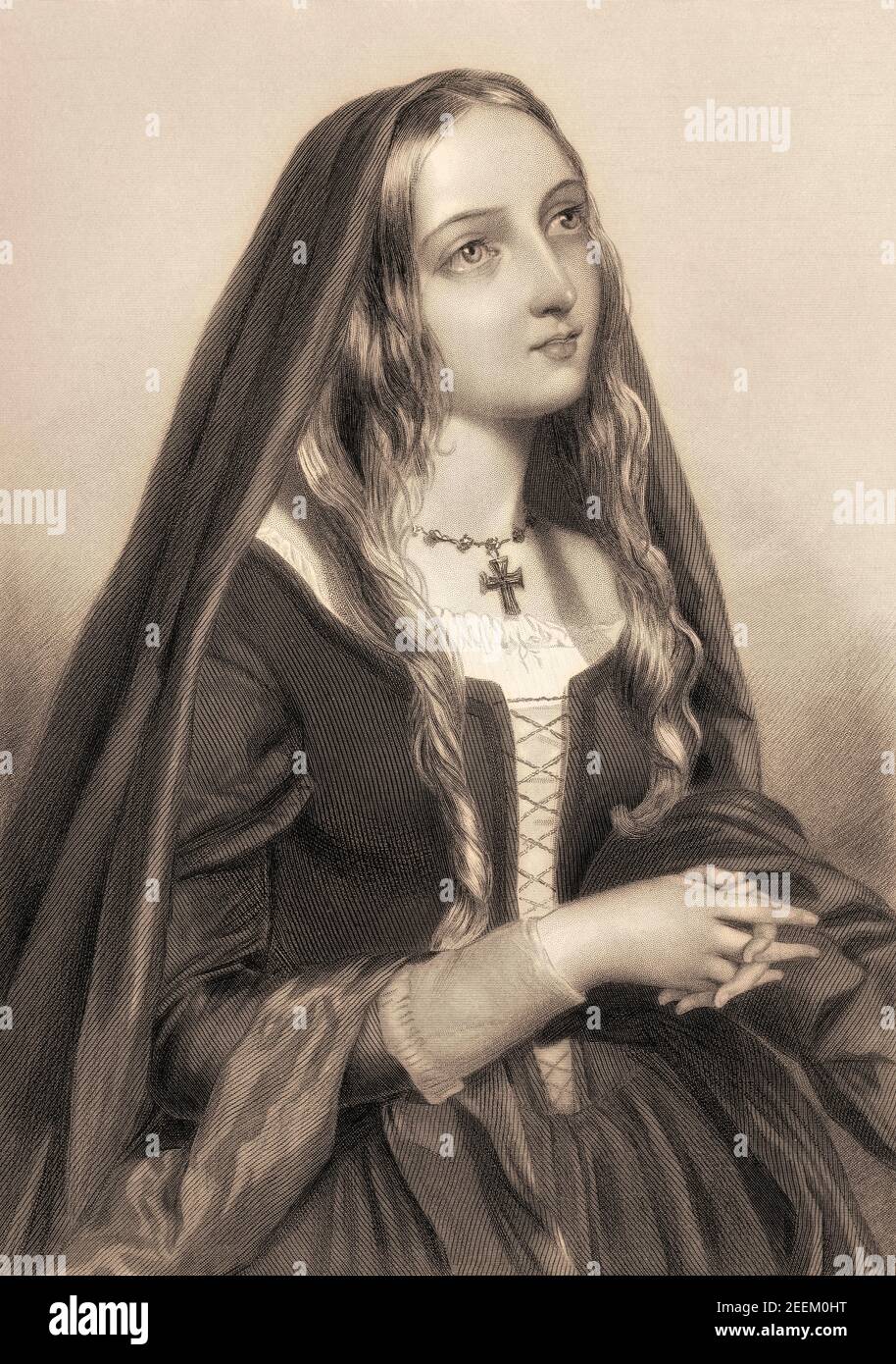 Elizabeth Woodville, c. 1437 – 1492, Königin von England als Gattin von König Edward IV Stockfoto