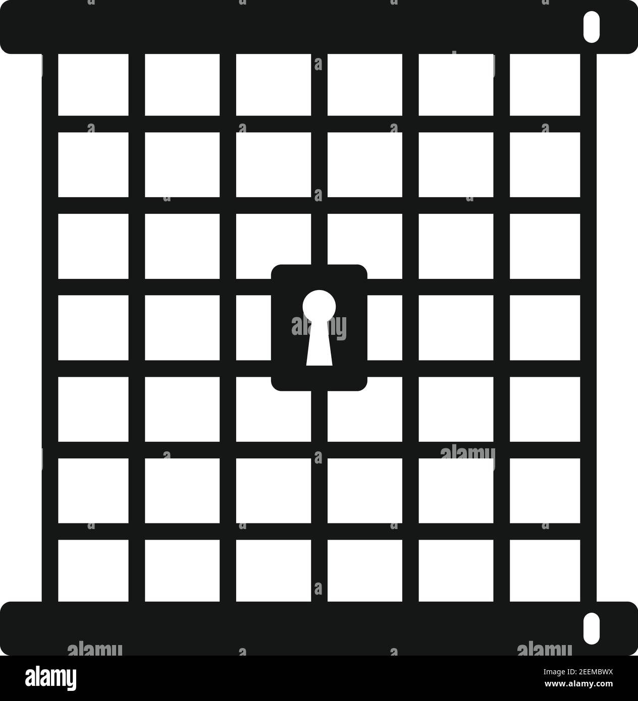 Prison Gate Icon, einfacher Stil Stock Vektor